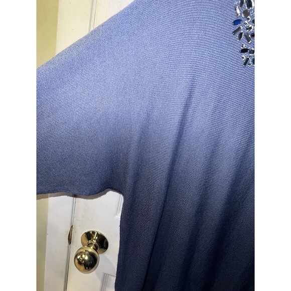 INC Intl Concepts Sweater Womens XL Angora Ombre Jeweled Neck Dolman Sleeve - Picture 4 of 7